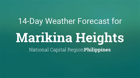 Marikina Weather Forecast and Conditions .